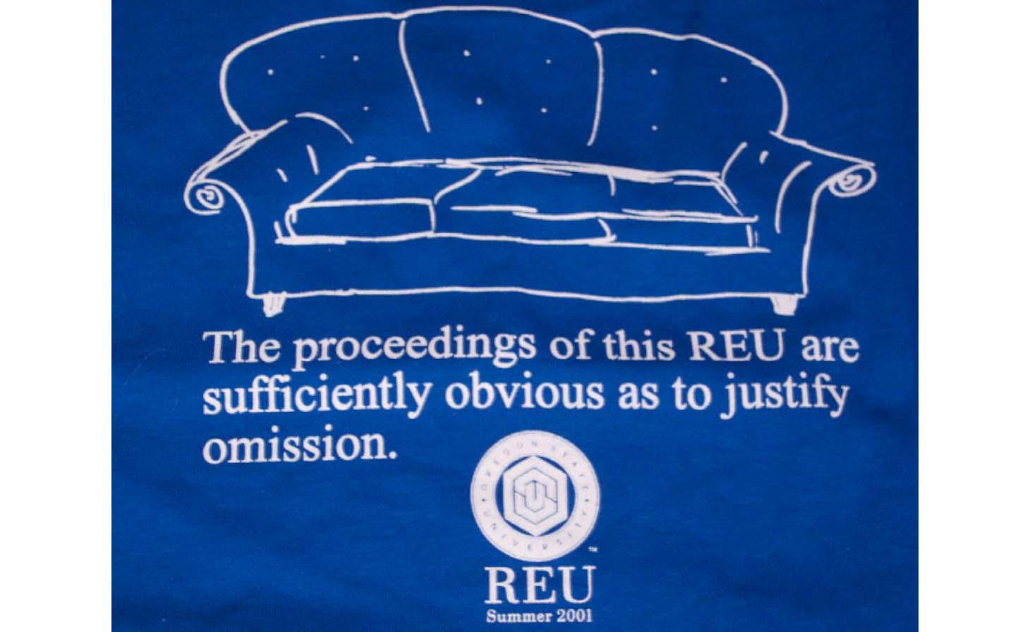 The back image of the OSU REU t shirt in 2001.