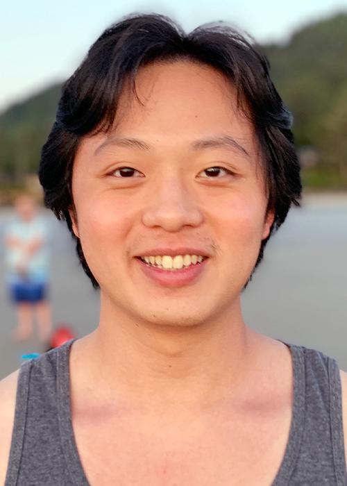 Wei Xi Boo on a beach