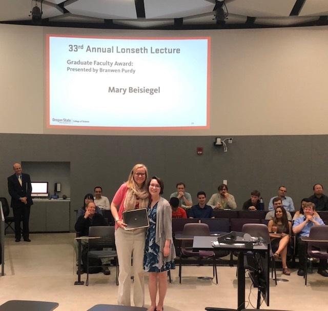Mary B. and Branwen at the 2018 Lonseth Lecture.