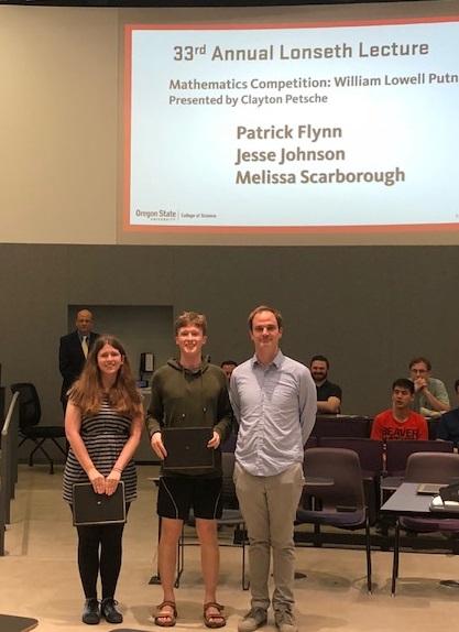 Petche, Melissa, and Patrick at the 2018 Lonseth Lecture.